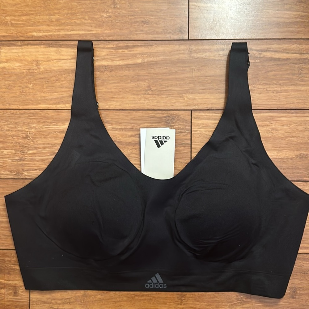NWT Adidas Micro Cut Free Bra with removable pads and back closing.